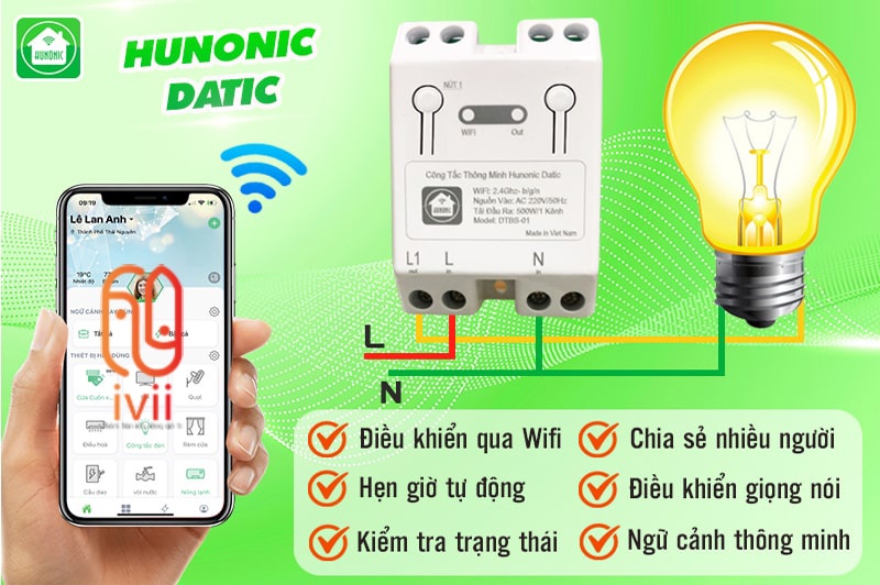 CÔNG TẮC THÔNG MINH HUNONIC DATIC