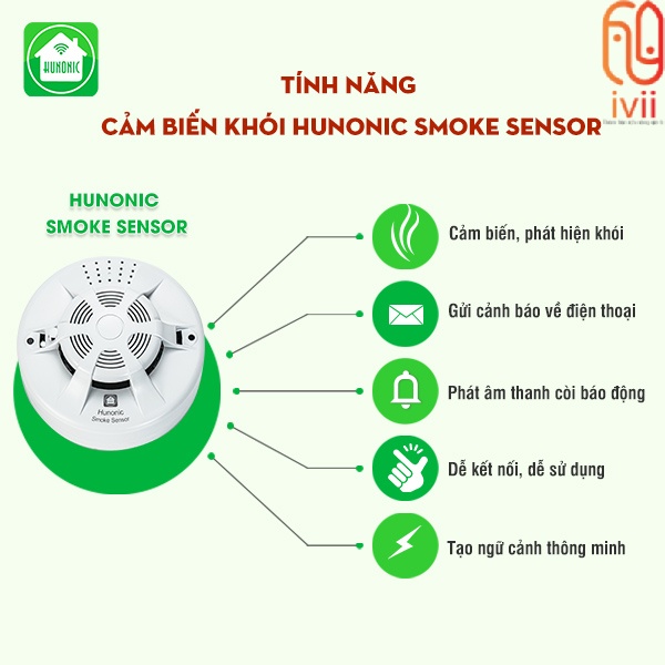 Bộ Cảm Biến Khói Hunonic Smoke Sensor