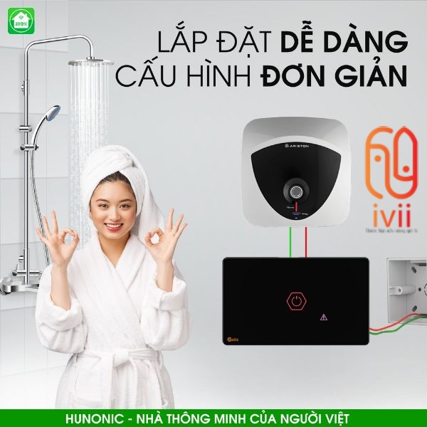 Công Tắc Chống Giật Bình Nóng Lạnh Thông Minh Datic