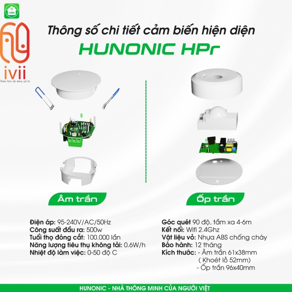 Cảm Biến Hiện Diện Hunonic HPR- Hàng chính hãng- Bảo hành 12 tháng